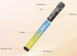 iSmoka-Eleaf ISILK LITE elektronická cigareta 500mAh Blue-Yellow gradient